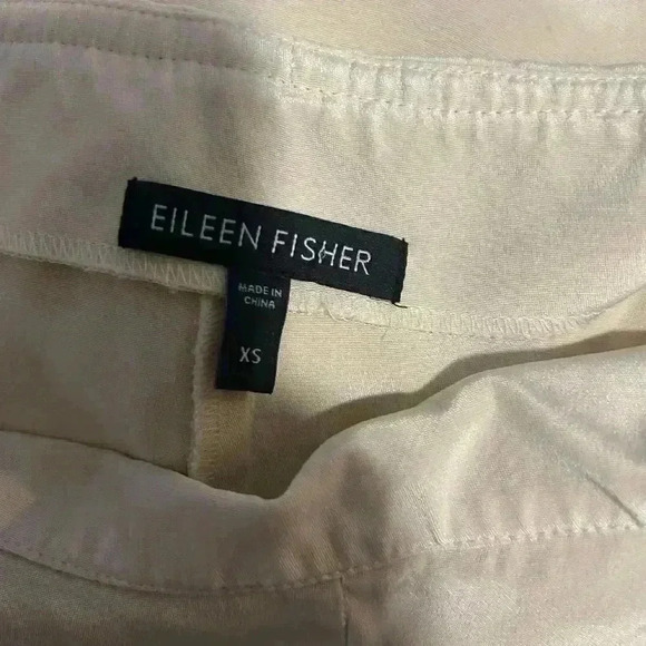 Eileen Fisher Wide Leg 100% Silk Pants Size XS Pull On side Zipper Waist- 29'' - Picture 6 of 6